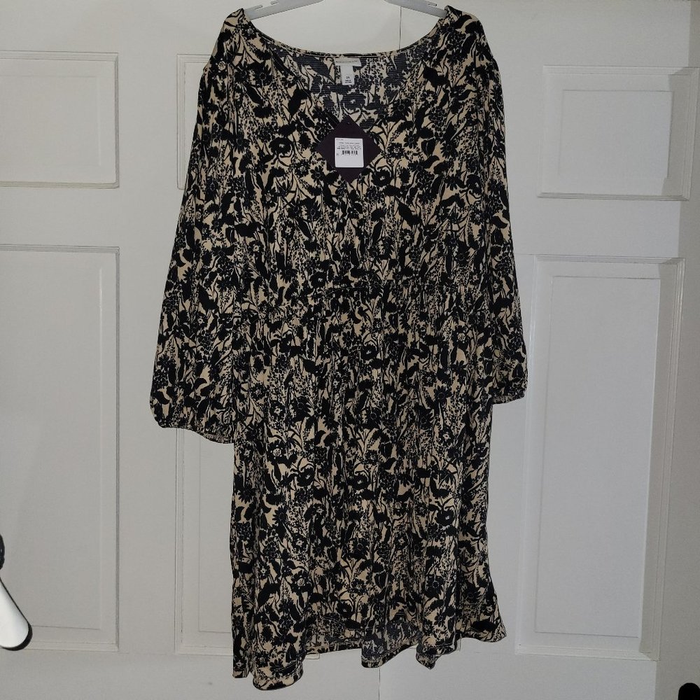 Ava and Viv cream floral print/ gz24e dress 2x